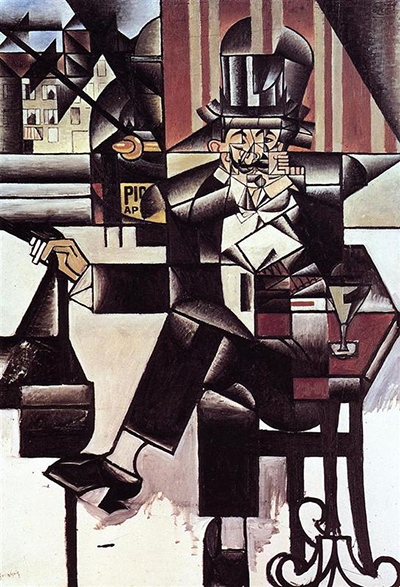 Man in the Cafe Juan Gris